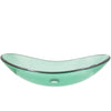 Clear green slipper oval bathroom sink