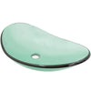 Clear green slipper oval bathroom sink