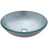 Silver Foiled Round Glass Vessel Bath Sink