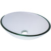 oval clear glass vessel sink