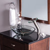 waterfall faucet with glass vessel slipper sink GF-001BN-C w/ TIG-8012C PUD-BN