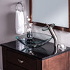 Clear Square Tempered Glass Vessel Bathroom Sink TIG-8017