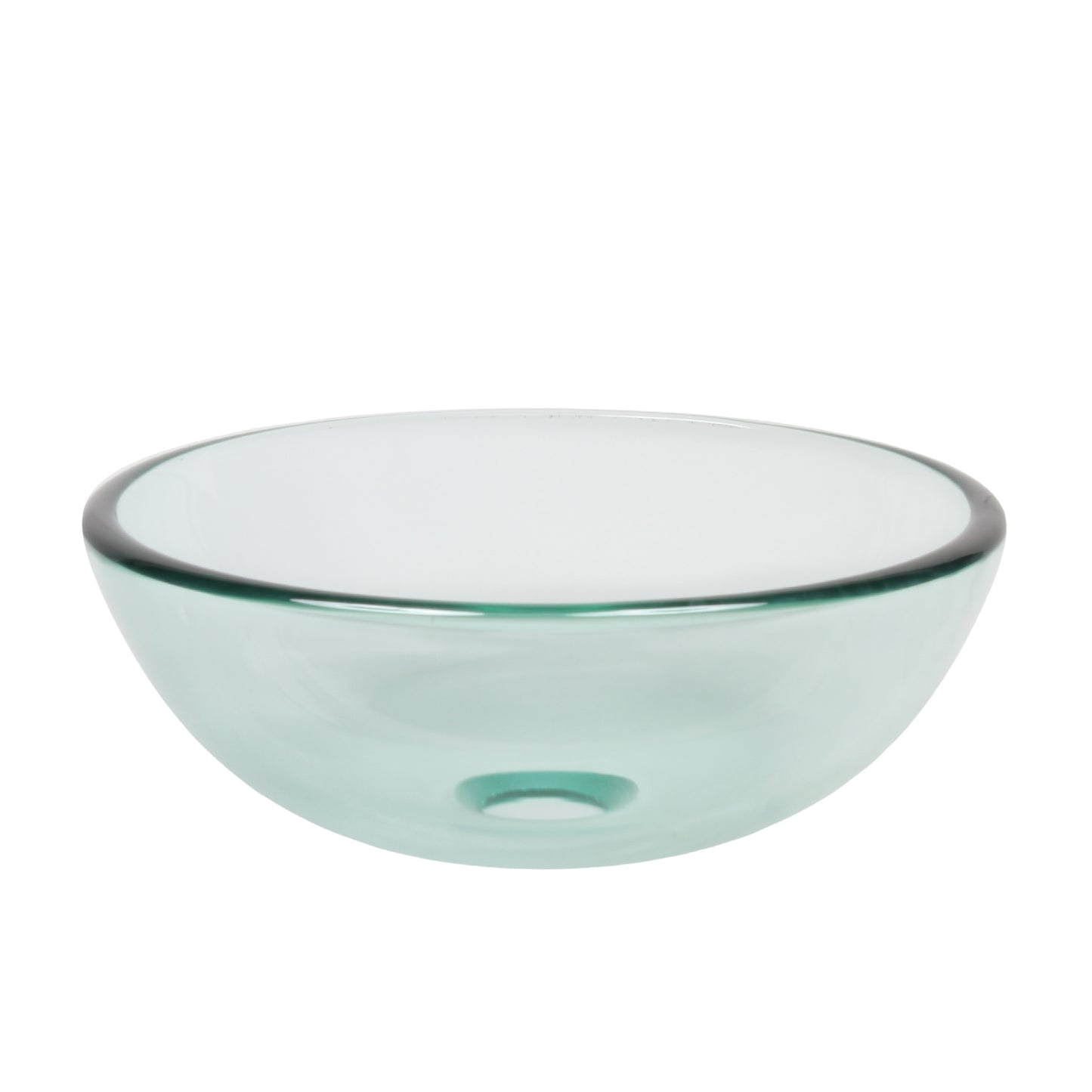 clear 12 inch round glass vessel sink