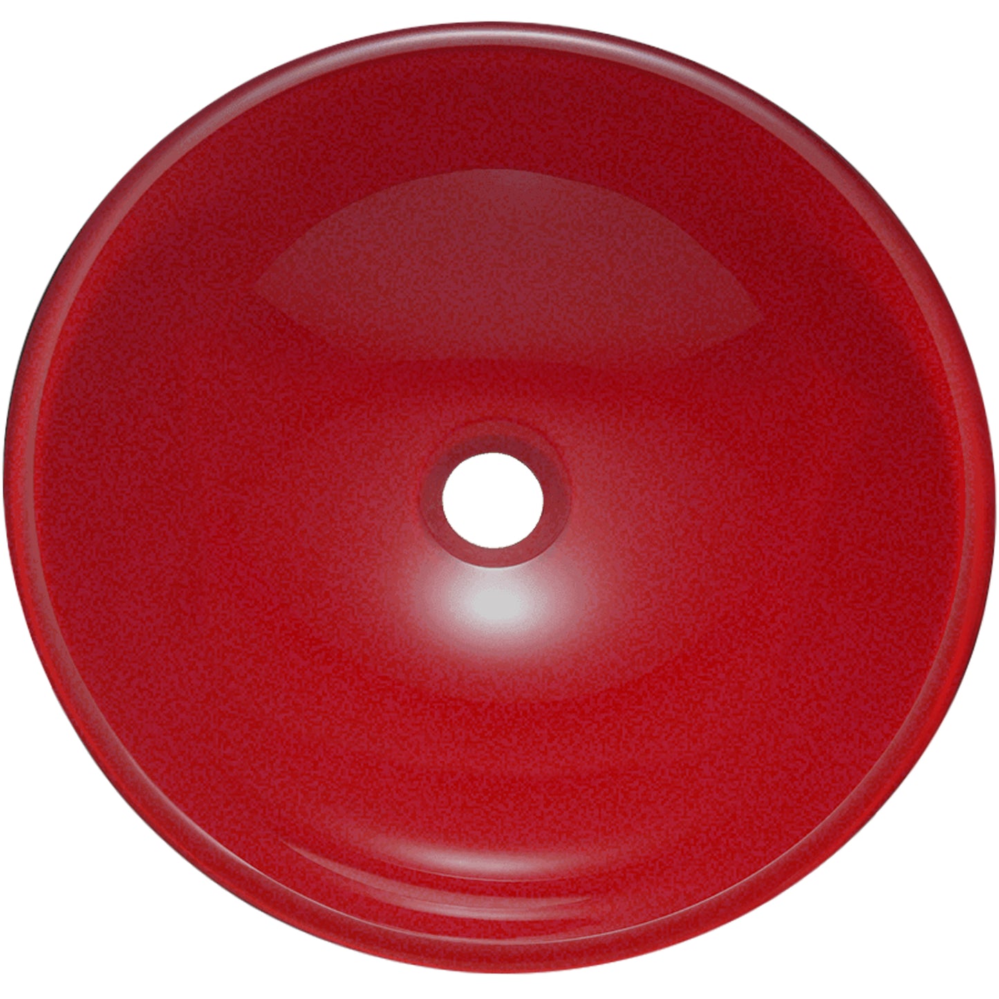 Solid Red Double Layer Tempered Glass Bath Sink TIG-8305