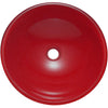 Solid Red Double Layer Tempered Glass Bath Sink TIG-8305