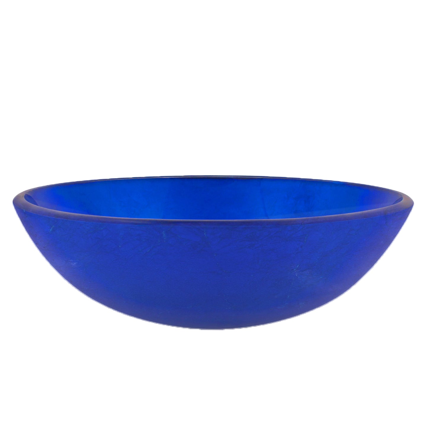 12" mini blue glass vessel sink