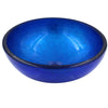 12" mini blue glass vessel sink