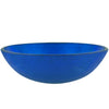 hand painted foiled blue glass vessel sink