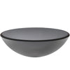 smoke grey glass vessel bowl sink