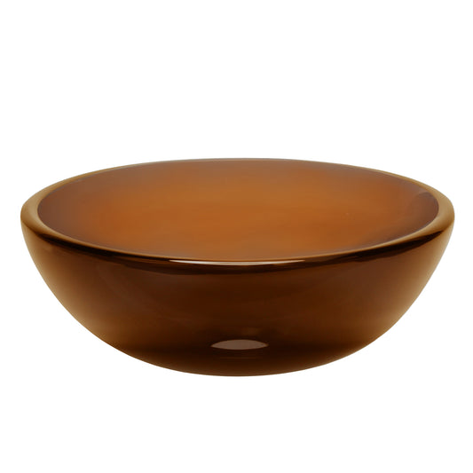 12 inch brown glass vessel sink