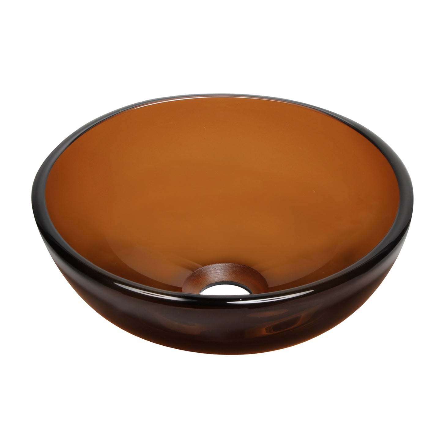 12 inch brown glass vessel sink