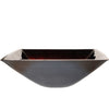 Copper and Black Square Glass Vessel Bathroom Sink NOHP-G008-287