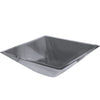 Clear Gray Tinted Square Glass Vessel Bath Sink