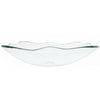 rectangular clear glass vessel sink