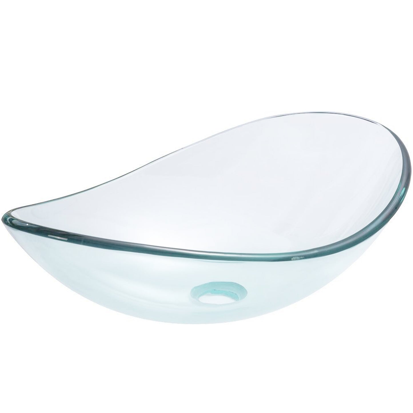 Slipper Clear Glass Vessel Bathroom Sink Combo Series NSFC-324C001