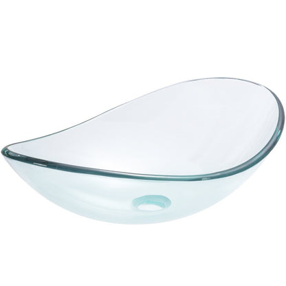 Slipper Clear Glass Vessel Bathroom Sink Combo Series NSFC-324C001