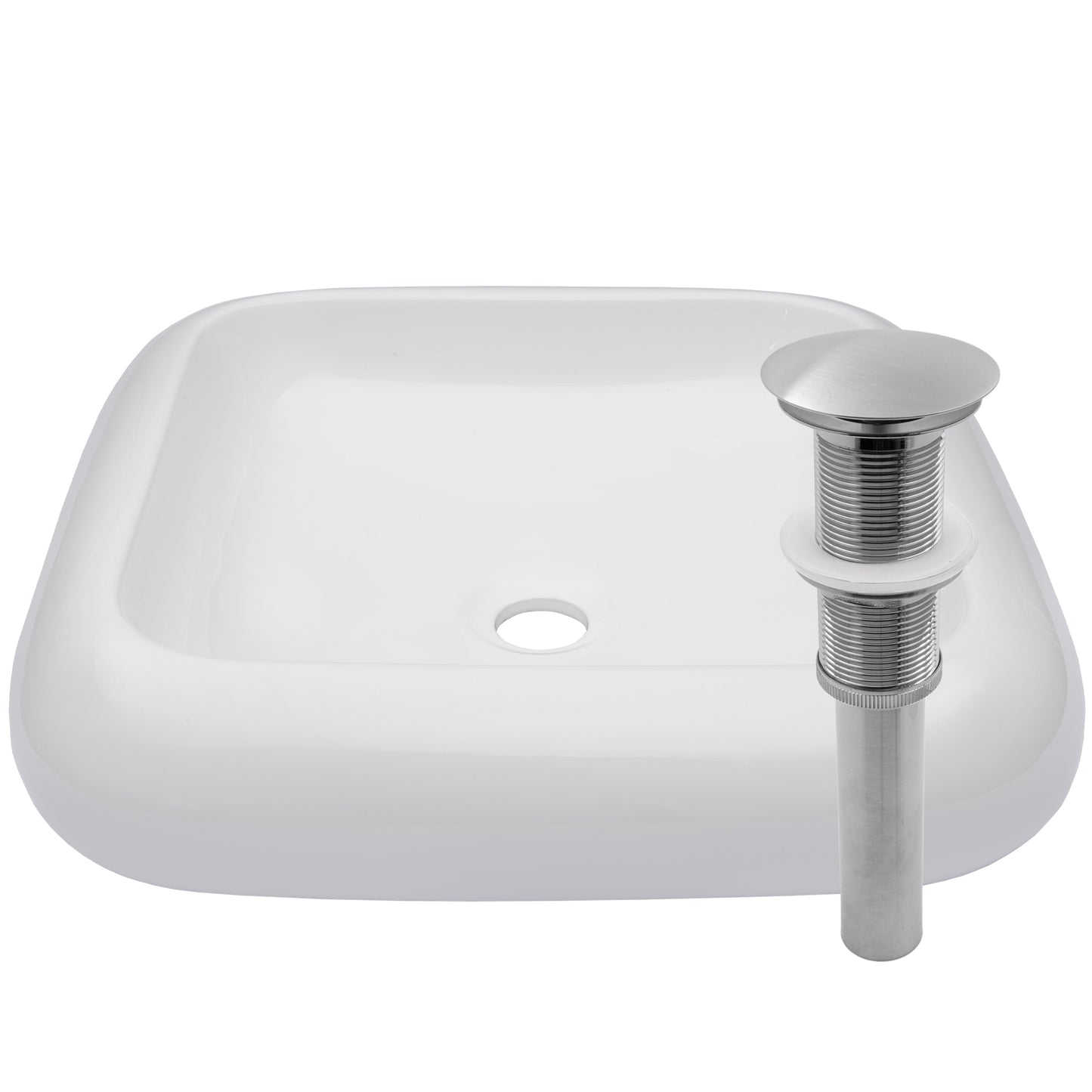 Traditional white porcelain vessel bathroom sink by Novatto, showcasing a sleek, round design ideal for modern bathrooms.
