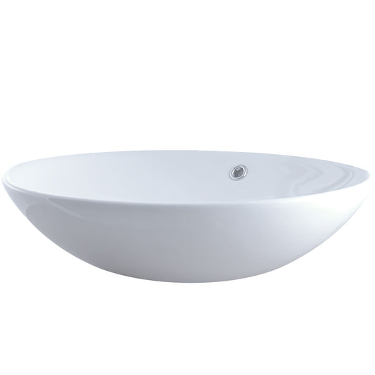 oval white porcelain sink