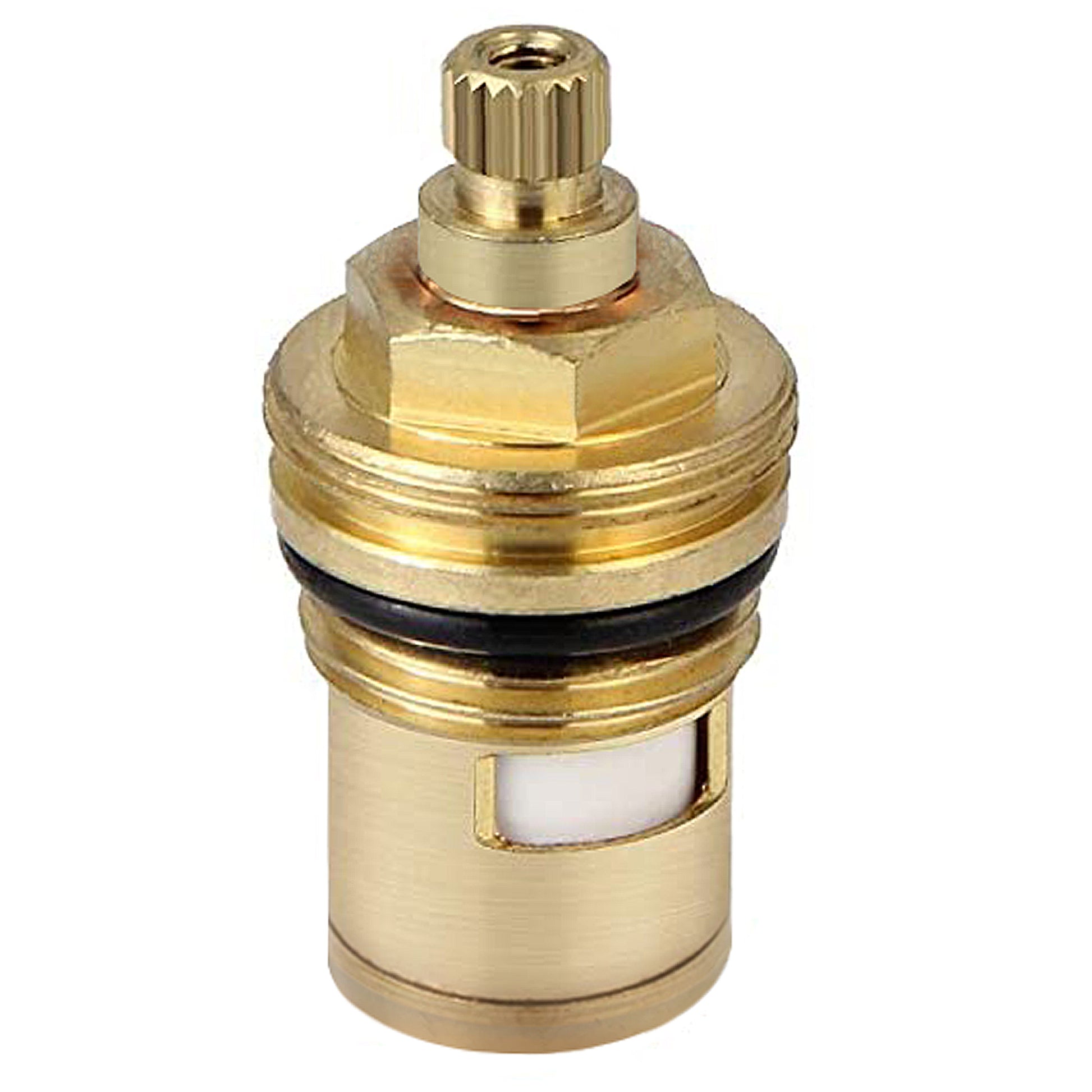 Novatto bath faucet cartridge W04-CAR, a replacement part for bathroom faucet, showing close-up of the cartridge in the image.