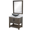 30-inch Bath Vanity with Carrara White Marble Counter and Sink - NOBV-30CM-CAR-324G