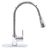 chrome kitchen faucet with deck plate