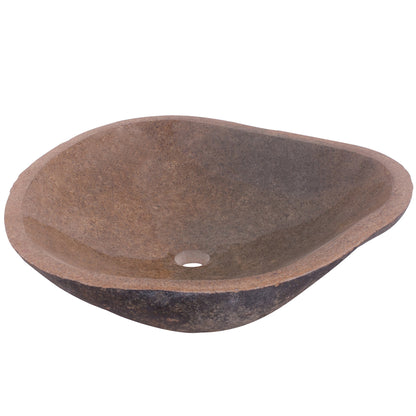 natural cobblestone vessel sink