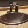 Hammered Antique Copper Drop-in Bath Sink