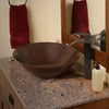 round copper bath sink lifestyle