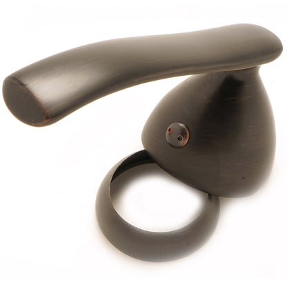 Novatto traditional vessel faucet handle part set with a single lever, in oil-rubbed bronze finish, for bathroom vessel faucets.