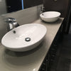 oval white porcelain sink lifestyle