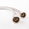 Hot and cold water supply line flexible hose brass connector