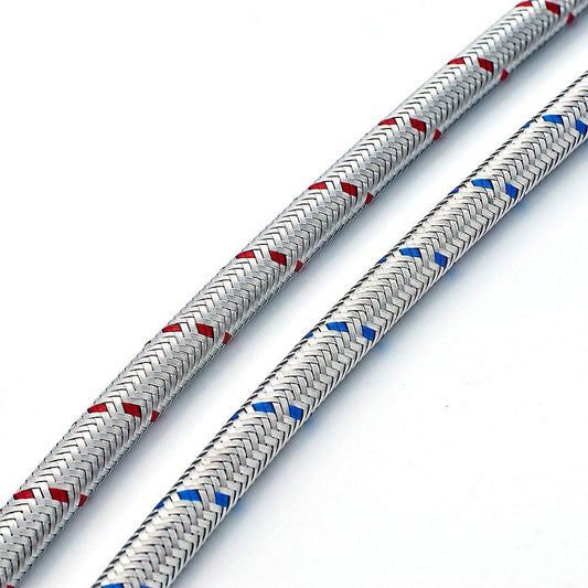 Hot and cold water supply line flexible hose tight shot